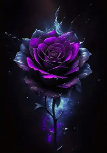 Fleur Noir et Rose