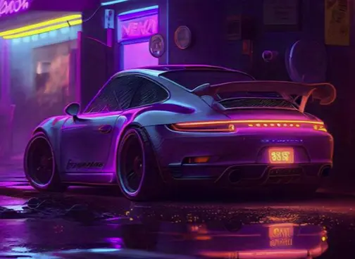 Porsche style néon