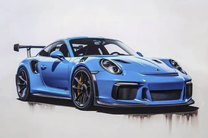 Porsche Gt3 RS Bleu