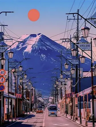 Japon Mont Fuji Sunset