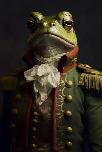 Grenouille en Costume